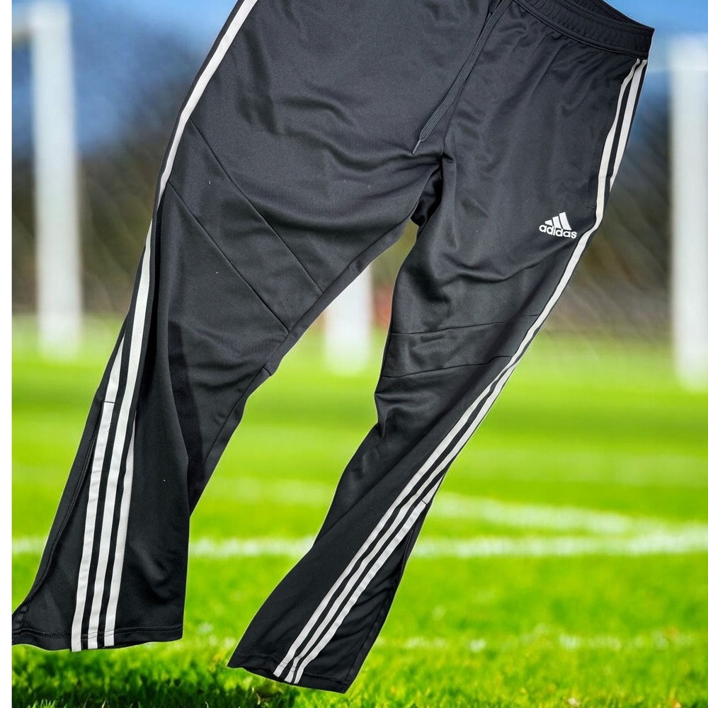 Adidas Pants Men XL Black Tiro 19 Training Track Soccer Reflective Silver Gym